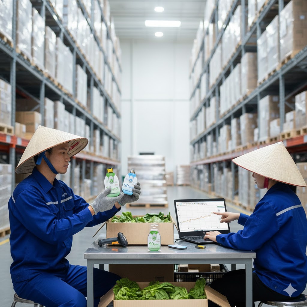 Theo Dõi Nhiệt Độ Thực Phẩm Đông Lạnh Bằng TempU